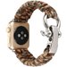 Curea iUni compatibila cu Apple Watch 1/2/3/4/5/6/7, 38mm, Elastic Paracord, Rugged Nylon Rope, Brow